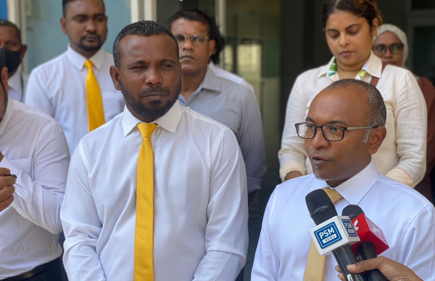 ކޮމަންޑޫ ދާއިރާއިގެ ބައި އިލެކްޝަންގައި އެމްޑީޕީގެ ފަރާތުން ވާދަކުރި މުހައްމަދު ރާޝިދު.-- ފޮޓޯ: އެމްޑީޕީ