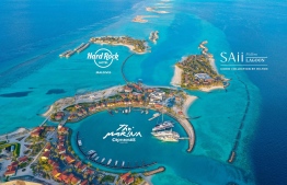 Aerial View of Crossroads, SAii lagoon and Hard Rock hotel Photo: Crossroads Maldives