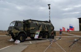 The Russian UAV Orlan-10 complex at the exhibition of military equipment in the Patriot Park branch, Srednyaya Akhtuba, Volgograd region, Russia, Aug. 28, 2020. (Shutterstock Photo)