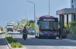 MTCC buses operate between Male' City and Hulhumale' providing public transportation option-- Photo: Fayaz Moosa | Mihaaru