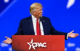 Former US President Donald Trump speaks at the Conservative Political Action Conference 2022 (CPAC) in Orlando, Florida, on February 26, 2022. --Photo: Chandan Khanna / AFP
