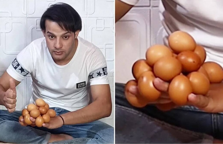 އެއް ފަހަރާ 18 ބިސް އަތަށް ލައިގެން ރިކޯޑެއް