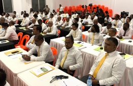 MDP's National Council meeting : Chairperson's election postponed with majority vote --Photo: Mihaaru