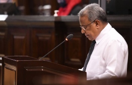Representative for Eydhafushi constituency in the parliament Ahmed Saleem at the Parliament today -- Photo: Parliament