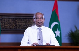 Maldives President addressed his countrymen on Sunday evening--