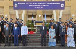 Police Academy inaugurated in Addu City by President Ibrahim Mohamed Solih and Minister of External Affairs of India Dr.S Jaishankar  -- Photo: President's Office.