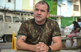 Former Brazilian military police officer Saulo, who wants to "help avoid World War Three," quit his job as a military police officer to head off to Ukraine and join its fight against Russia's invasion. "I identify with the cause, with the Ukrainian people who are suffering the injustice of a foreign aggressor," said Saulo, who asked his last name not be used for security reasons. -- Photo: Nelson Almeida | AFP