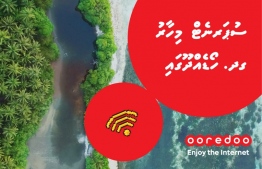 Promotional poster of service introduction in G.Dh. Hoadehdhoo-- Photo: Ooredoo Maldives