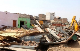 A house razed to the ground by the Police in Madhya Pradesh, India