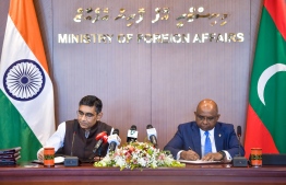 The MoU signing ceremony held at the premises of Ministry of Foreign Affairs for the HICDPs-- Photo: Mihaaru