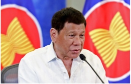 Rodrigo Duterte, 76, is constitutionally barred from seeking a second six-year term as president -- File: Richard Madelo/Malacanang Presidential Photographers Division via AP