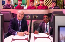 MMPRC signs agreement with Qatar Airways to assist in promoting Maldives --Photo: MMPRC
