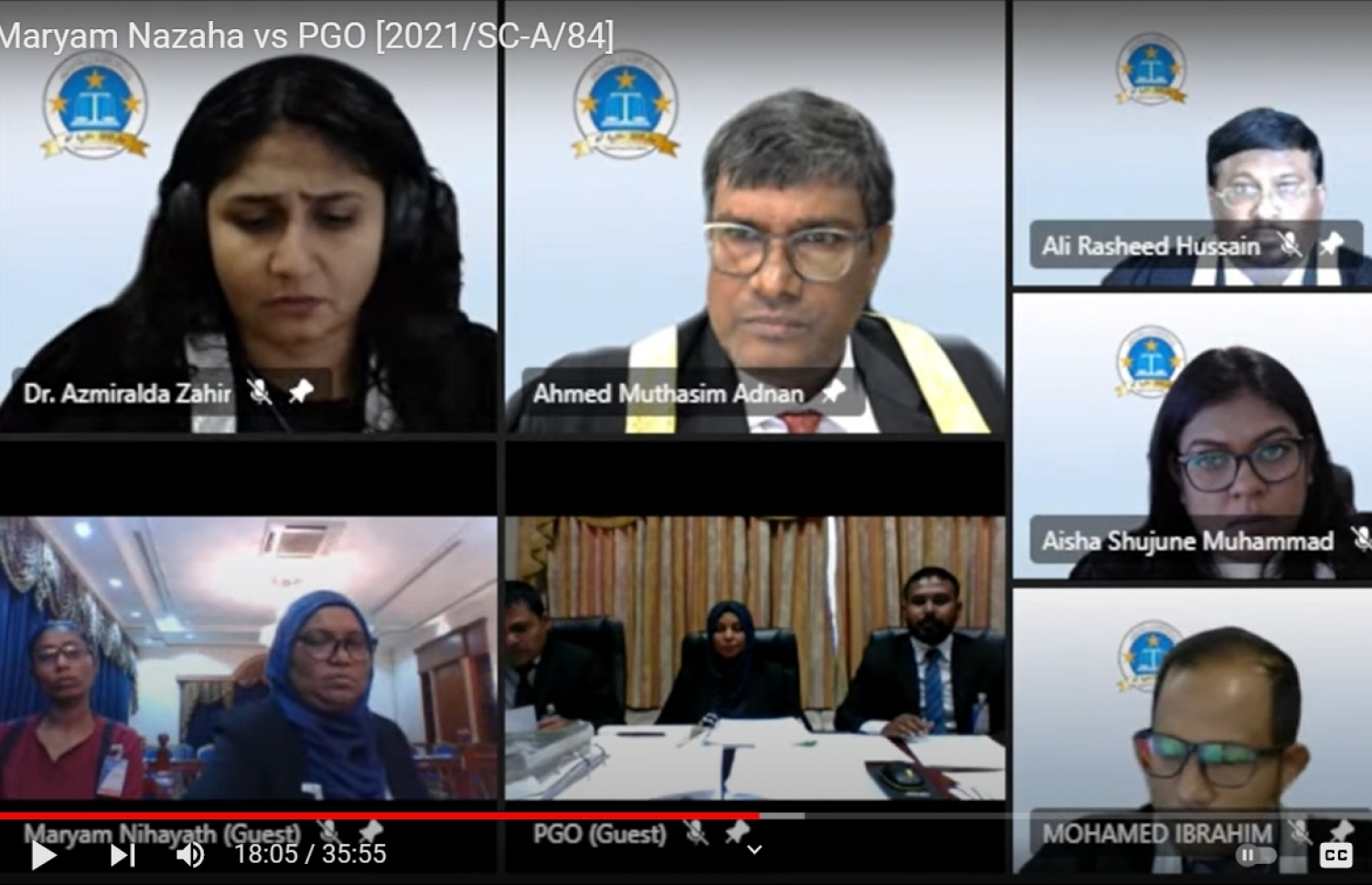 ސުޕްރީމް ކޯޓުގައި އިއްޔެ ބޭއްވި އަޑުއެހުން