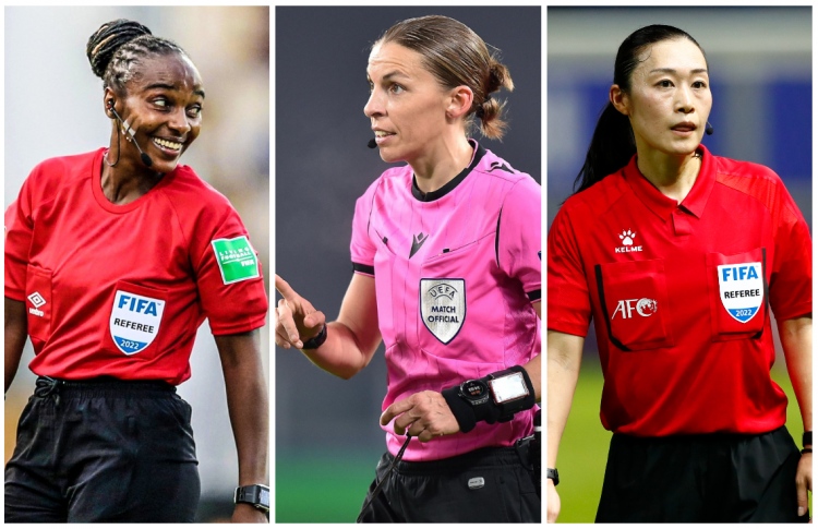 ވޯލްޑް ކަޕުގެ ރެފްރީންގެ ތެރޭގައި ތިން އަންހެނުން