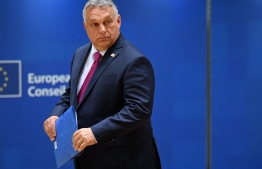 Hungary's Prime Minister Viktor Orban arrives at the meeting room prior to the special meeting of the European Council at The European Council Building in Brussels on May 30, 2022. -- Photo: Emmanuel Dunand / AFP