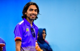 President of the Table Tennis Association of Maldives (TTM), Ali Rasheed at the Fuvahmulah TT Hall. -- File Photo: President's Office