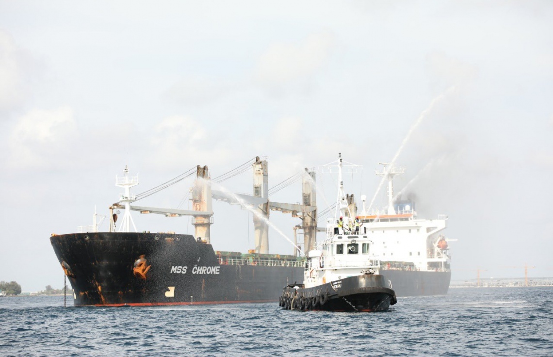 Largest cargo vessel of Maldives berths in Male' - Vimarsana News