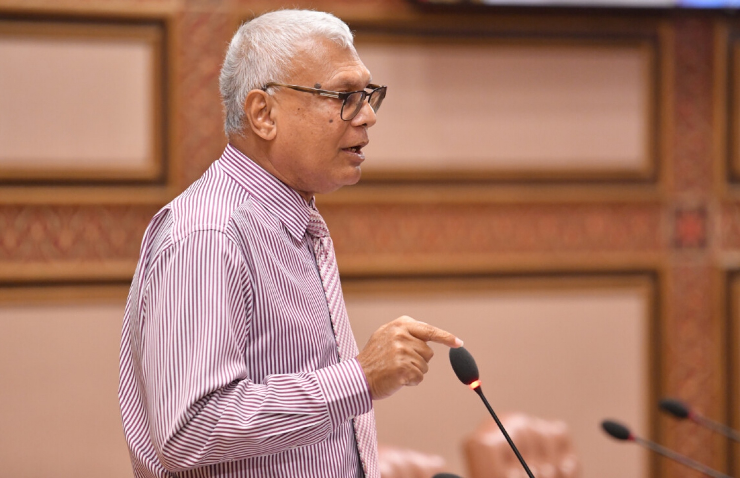 މަރަދޫ ދާއިރާގެ މެމްބަރު އިބްރާހިމް ޝަރީފް -- ފޮޓޯ: މަޖިލިސް