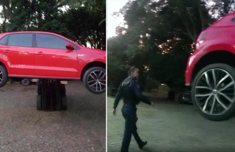 ކާރެއް ވަގަށް ގެންދަނިކޮށް ފޯކްލިފްޓަކުން ހުއްޓުވައިފި