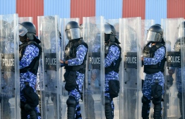 [File] Police operating in Male'