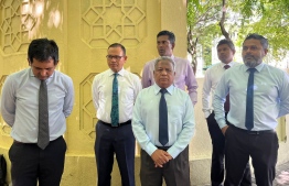 From a press conference held by PPM/PNC parliamentary group.-- Photo: Mihaaru