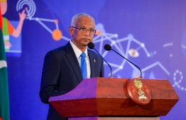 President Ibrahim Mohamed Solih speaking at a ceremony held to mark the 132nd anniversary of Maldives Customs Services -- Photo: President's Office.