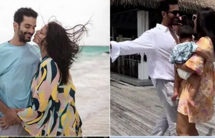 ނެހާ އާއި އަންގަދު، ދަރިންނާ އެކު ރާއްޖޭގައި.