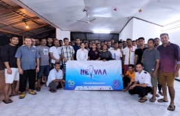 During a training session for members participating at the 'Neyvaa 2' event from Filitheyo Island Resort-- Photo: Freedive Maldives
