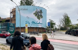 Billboards promoting Maldives tourism at Potsdamer Platz-Quartier-- Photo: MMPRC