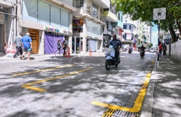 A road in Male' City.