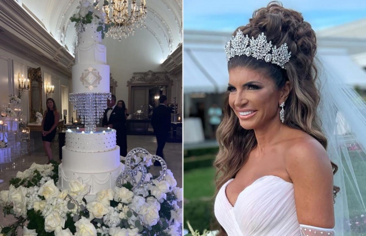 ހަތް ފޫޓް އުސް ވެޑިން ކޭކުގައި ޝެންޑެލިއާއެއް