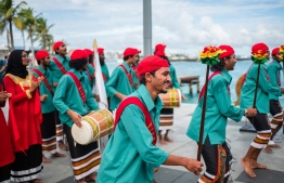 Celebrating 1 millionth tourist arrival in Maldives for the year 2022 -- Photo: Wishah Zareer