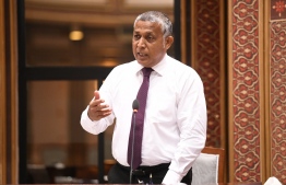 Minister for National Planning, Housing and Infrastructure Mohamed Aslam speaks at the parliament -- Photo: Parliament