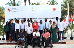 Handover ceremony of the Assistive Vehicles granted by the Embassy of japan in Maldives -- Embassy of Japan in Maldives