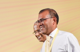 Parliament Speaker Mohamed Nasheed (F) with Maldives President Ibrahim Mohamed Solih (B); the Speaker claims Maldives and Mauritius discussed on partitioning Chagos Archipelago during his presidency--