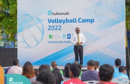 Ceremony held to inaugurate the "My Hulhumale' Volleyball Camp 2022"; a new volleyball court was initiated before the start of the volleyball camp -- Photo: HDC