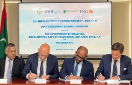 (FILE) Loan agreement signed to acquire funding for Gulhifalhu project -- Photo: Finance Ministry