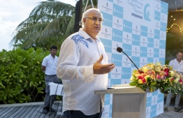 Didier Jardin, General Manager,Four Seasons Resort Kuda Huraa at the opening ceremony of Maldives Surf Champions Trophy -- Photo: Four Seasons Maldives