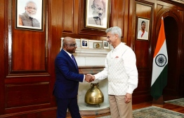 Indian External Affairs Minister Dr. Jaishankar meets with Minister of Foreign Affairs and current UNGA President Mr. Abdulla Shahid--