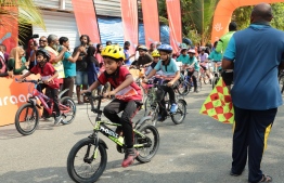 Mamen Interschool Cycling Championship held in 2019 -- photo: Dhiraagu