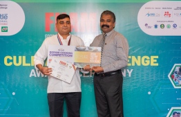 First prize winner Chef Manoj Kumar Dubey of Hulhule' Island Hotel -- Photo: SIMDI