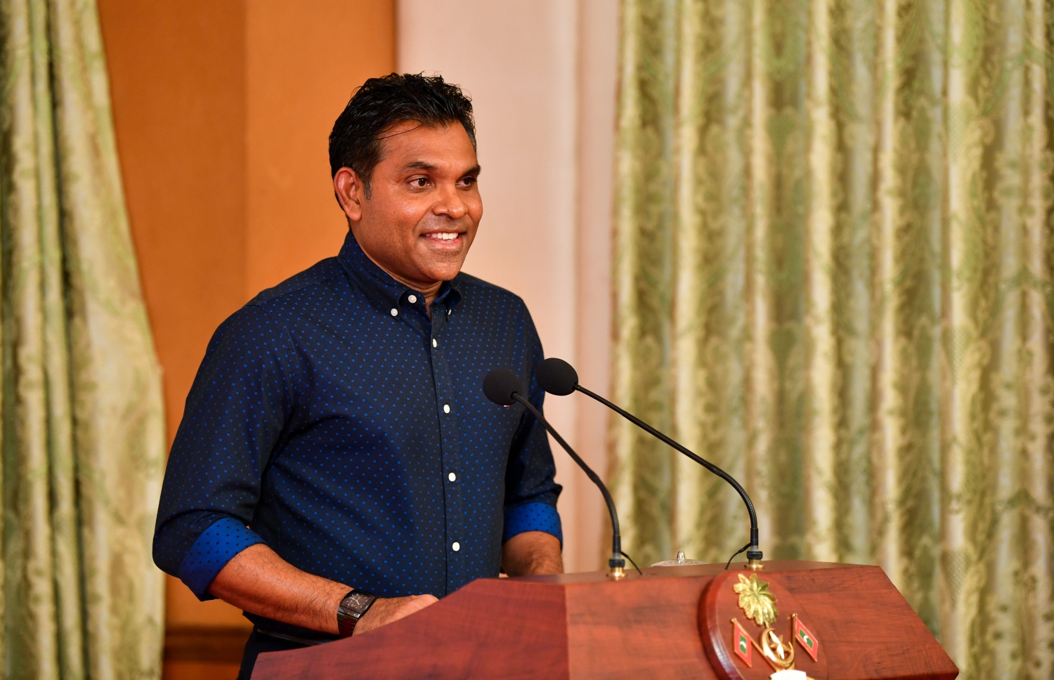 ނައިބު ރައީސް ފައިސަލް، ރޭގެ ޖަލްސާގައި ވާހަކަފުޅު ދައްކަވަނީ.---ފޮޓޯ: ރައީސް އޮފީސް