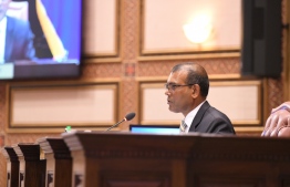 (FILE) Speaker of the Parliament Mohamed Nasheed at parliament on November 22, 2022 -- Photo: Parliament