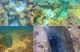 (FILE) Compilation of damages caused to the reef after the Afcons platform ran aground to the Vilimale reef -- Photo: EPA