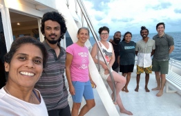 Scientists participating in the "Knowledge Exchange Expedition" of the Ocean Study --Photo: Asha