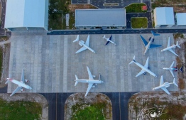 Jets landed at Maafaru International Airport; the airport sees a lot of activity -- Photo: Maafaru Airport