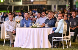 President Solih and heads of MPL attending the ceremony -- Photo: Nishan Ali