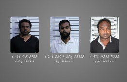 Mugshots of the blackmail suspects in police custody--