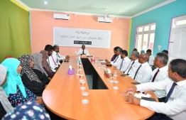 President meets with the members of Council and WDC of HDh. Naivaadhoo-- Photo: President's Office