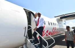 President Ibrahim Mohamed Solih concludes his three-day trip to Bodu-Thiladhunmathi-- Photo: President's Office